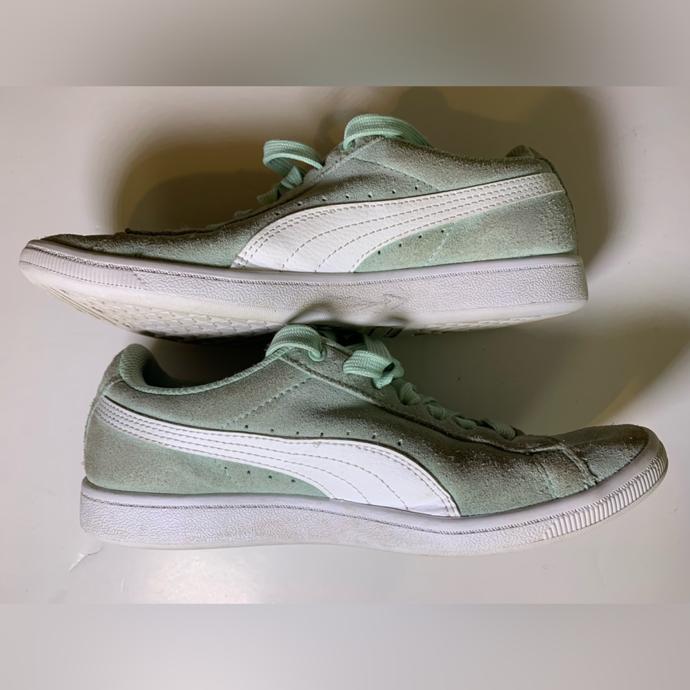 Puma classics in a Mint Green and White colourway